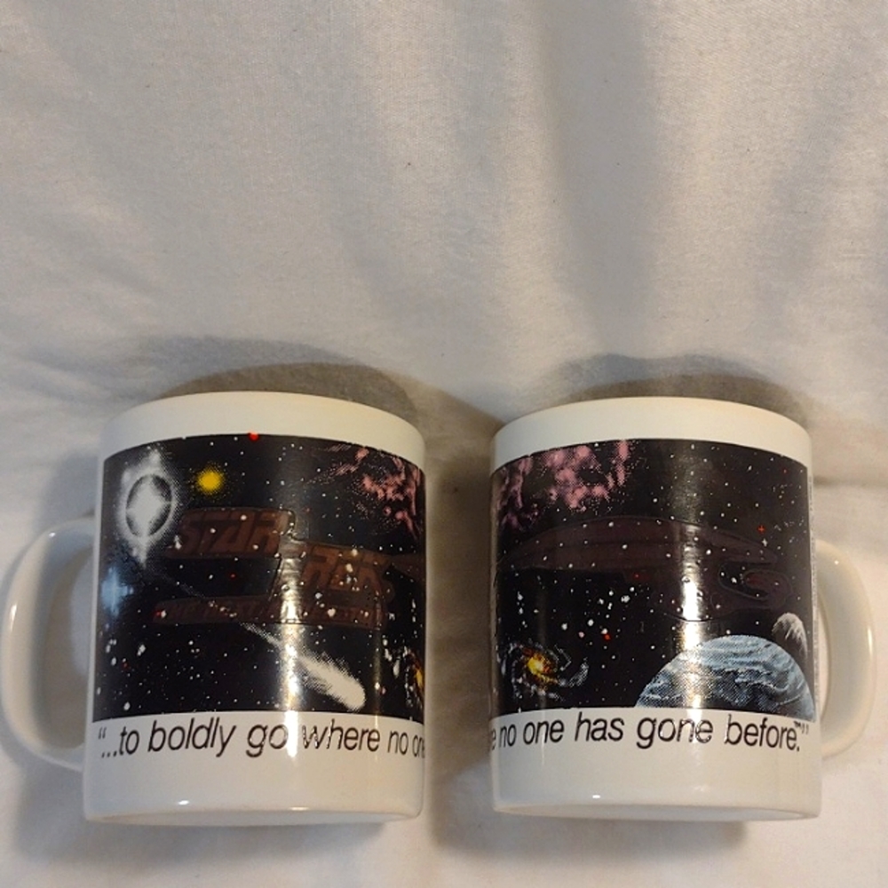 Two Star Trek Mugs by Kilncraft England